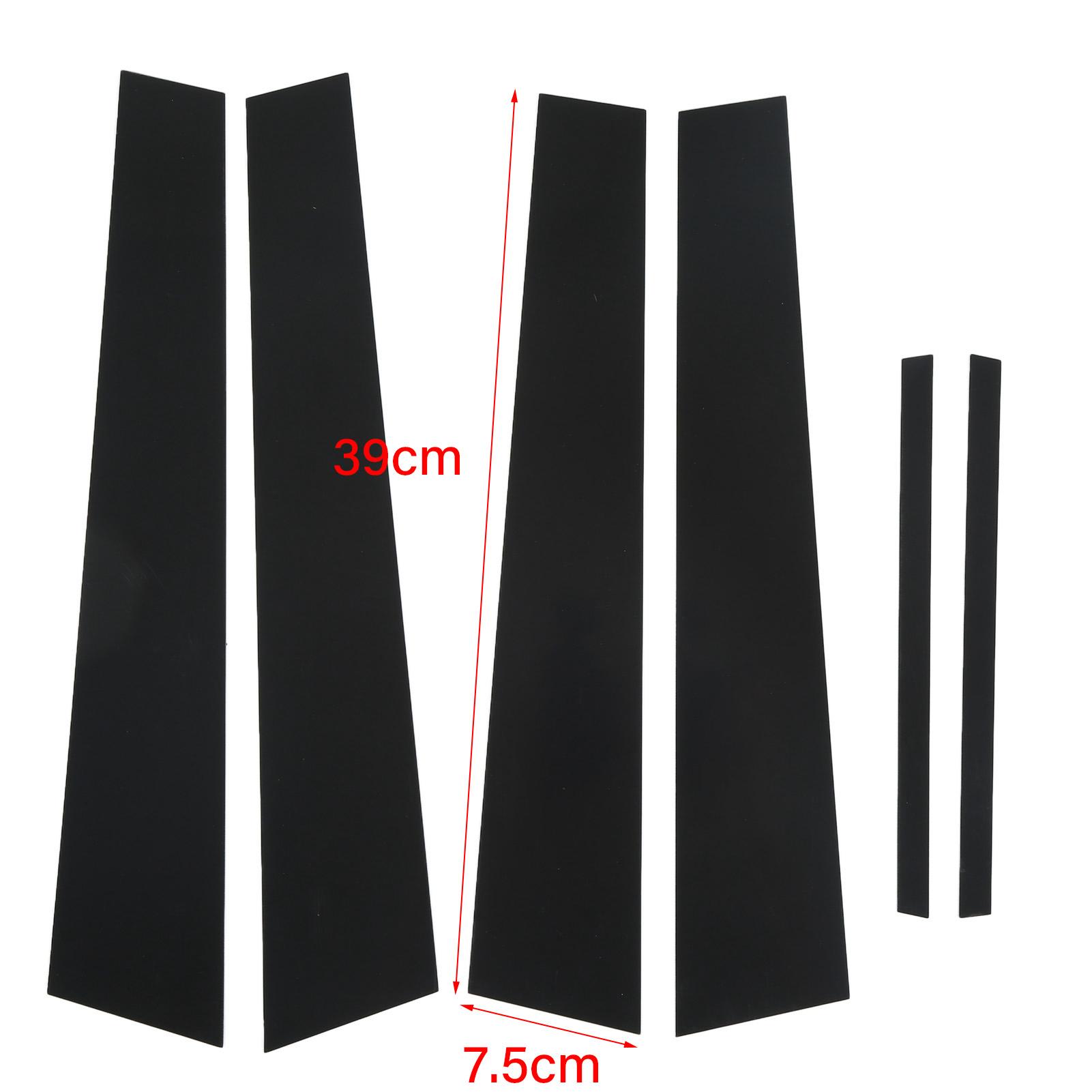 

6pcs Side Door Window Cover Trim Pillar Post Decal Trim Gloss Black Side Door Window Cover Trim Replacement for Dodge Charger