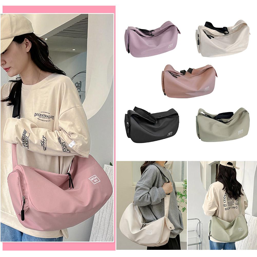 Solid Color Dry Wet Separation Bags Large Capacity Sports Chest Bag Wear-Resistant Adjustable Shoulder Strap For Travel Swimming