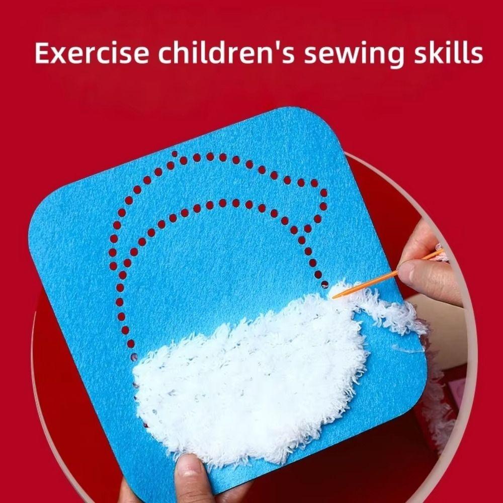 Non-Woven Fabric Christmas Sewing Kit Fun Threading Beginner Friendly DIY Embroidery Kit Handicrafts Christmas Sewing Projects