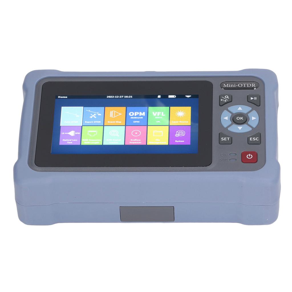 Optical Time Domain Reflectometer 100km 12 in 1 Optic Cable Tester with 4.3in Touchable Screen 110‑240V EU Plug