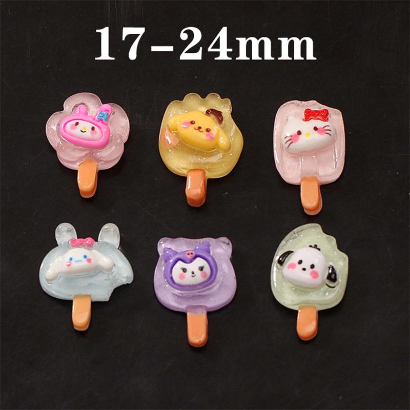 10Pcs Mini Luminous Popsicles Guitar Home Decor Micro Landscape Resin Crafts Miniatures Ornaments Decoration