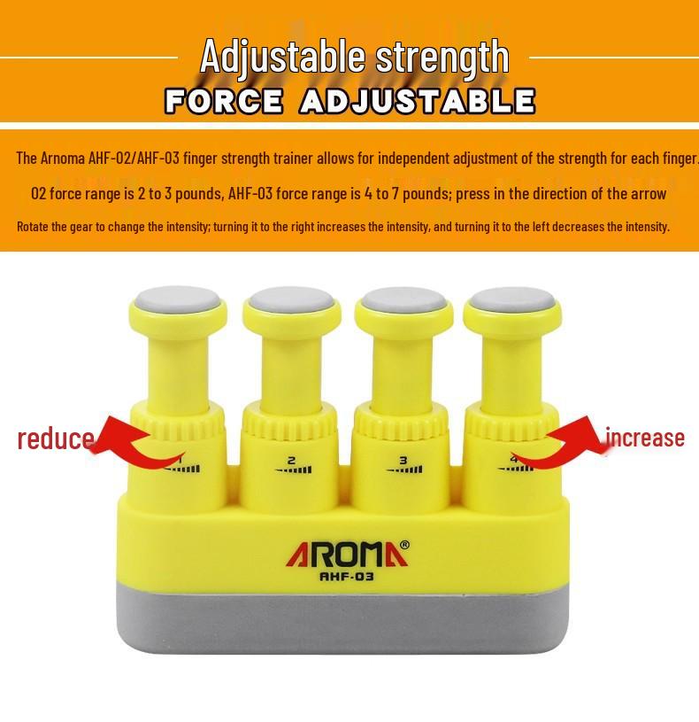 Genuine AROMA Anoma Adjustable Hand Grip & Finger Strength Trainer for Guitar & Piano