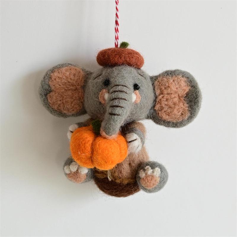 Handmade Wool Felt Animal Keychain Ornament