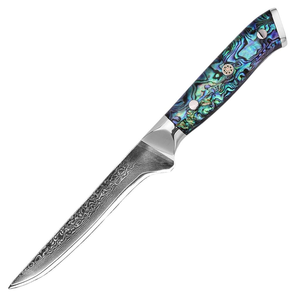 67-Layer Damascus Steel Kitchen Knife, 60-62 HRC High Hardness Sharp Slicing Knife, Vacuum Heat Treated Chef Knife for Fruit Vegetable Meat Prep