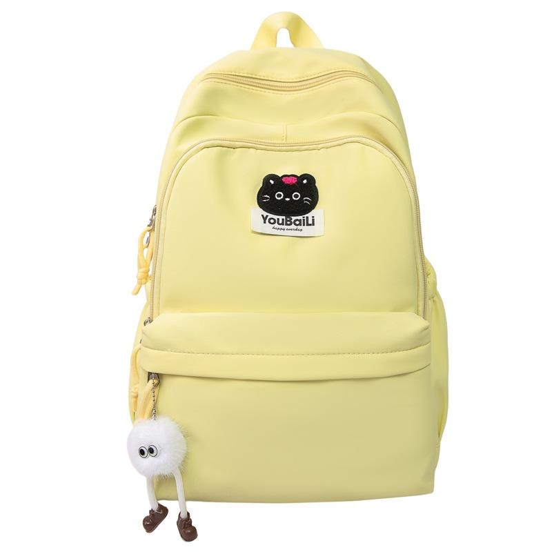 Large Capacity Junior High School Student Schoolbag Black Cat Women's Backpack Class Book Bag