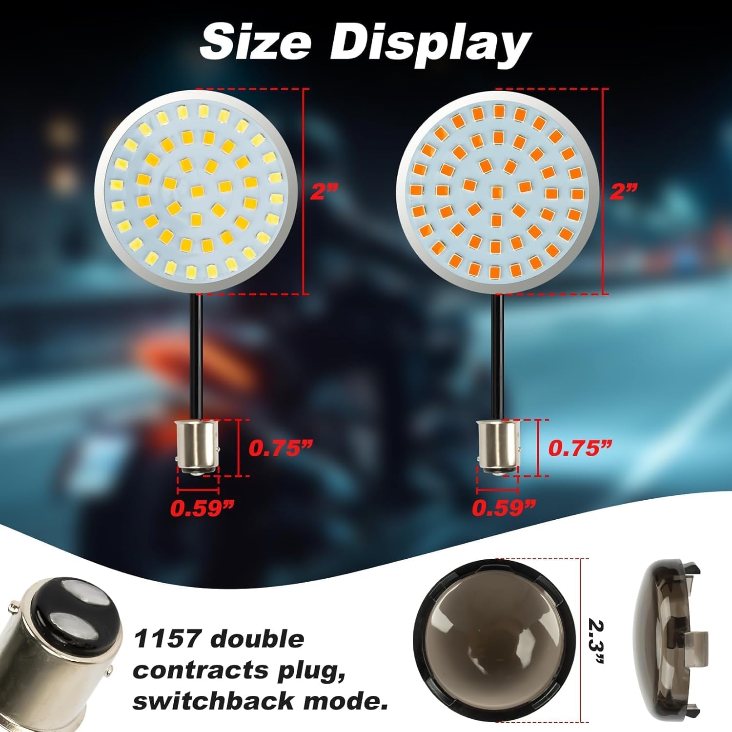 

PSLER 2 1157 Передние Задние Светодиодные Мотоциклетные Указатели Поворота Лампы Комплект Индикатор Мигалки 48 Светодиодов с Дымчатыми Крышками для Стиль Туринг Улица Дорога