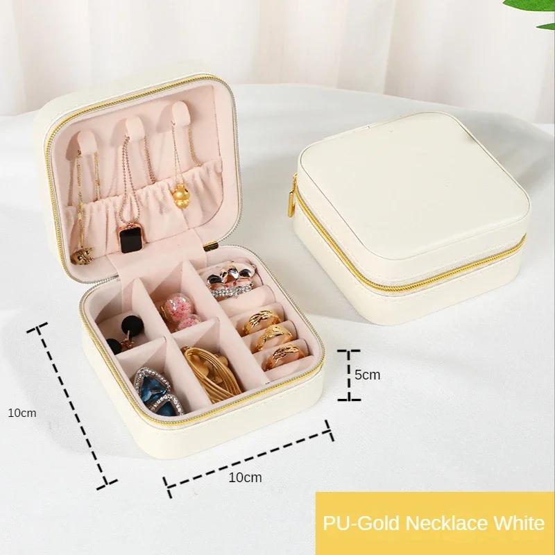Jewelry Organizer Display Travel Jewelry Case Boxes Portable Jewelry Box Leather Storage Joyeros Organizador De Joyas KTY