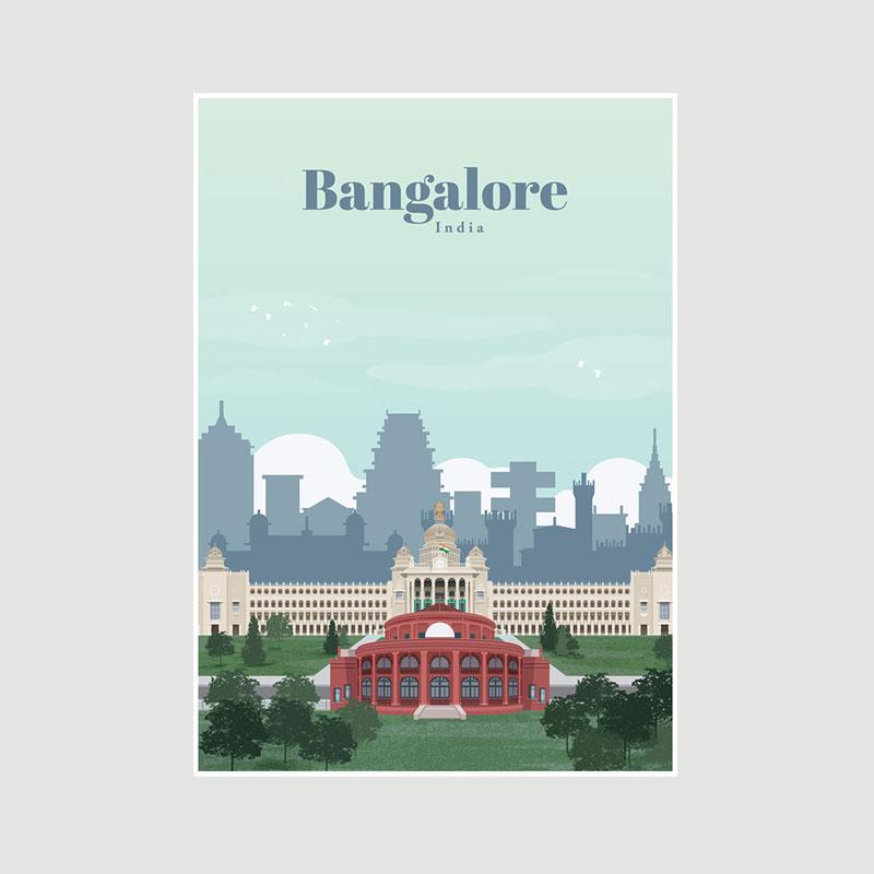 White Paper Cartoon City Landscape Poster Mural London Paris Travel Cities Prints Bedroom Decoration Painting Funny Abstract Wall Art Decor