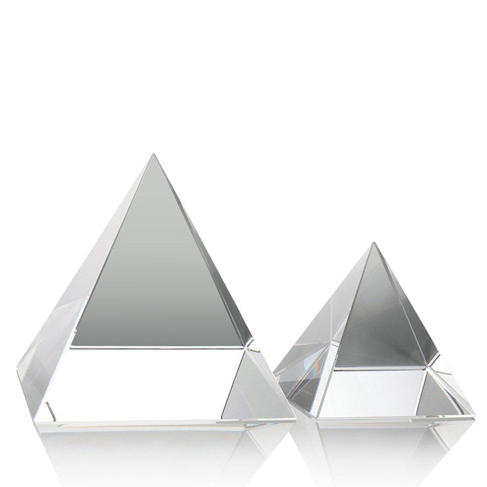 1Pcs 40Mm Optical Glass Crystal Pyramid Rainbow Maker for Sunlight Refraction Meditation Desk Ornament Home Decor Crystal Prism кофейный