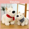 Doll Dog Cartoon Plush Animal Wearing Scarf High Elasticity Pp Filling Cotton
