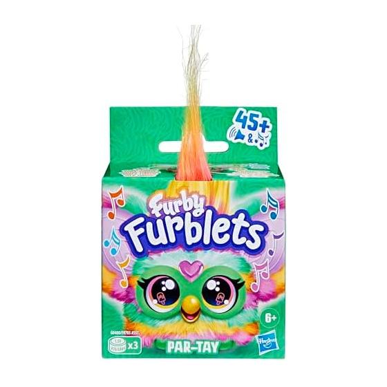 Furby Fur Bullets Party Mini Friend Over 45 Sounds, Furby Language, Electric Plush Toy, Ages 6+, Multicolor G0400 Genuine Product