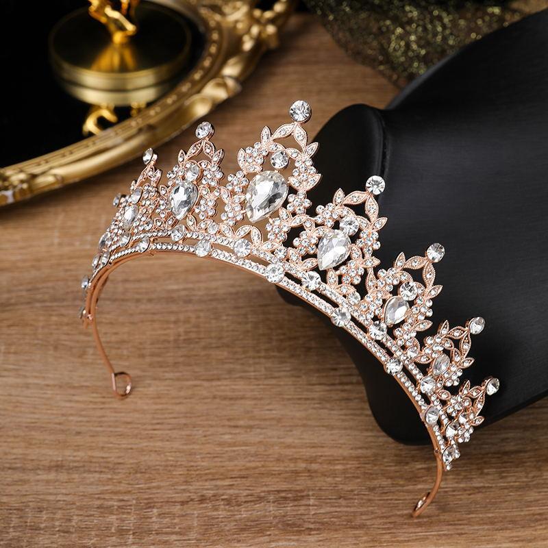 Children's Crown Headband Girl Princess Birthday Gift Crown Temperament Headband Hair Accessories Wedding Crystal Fashion Accessories
