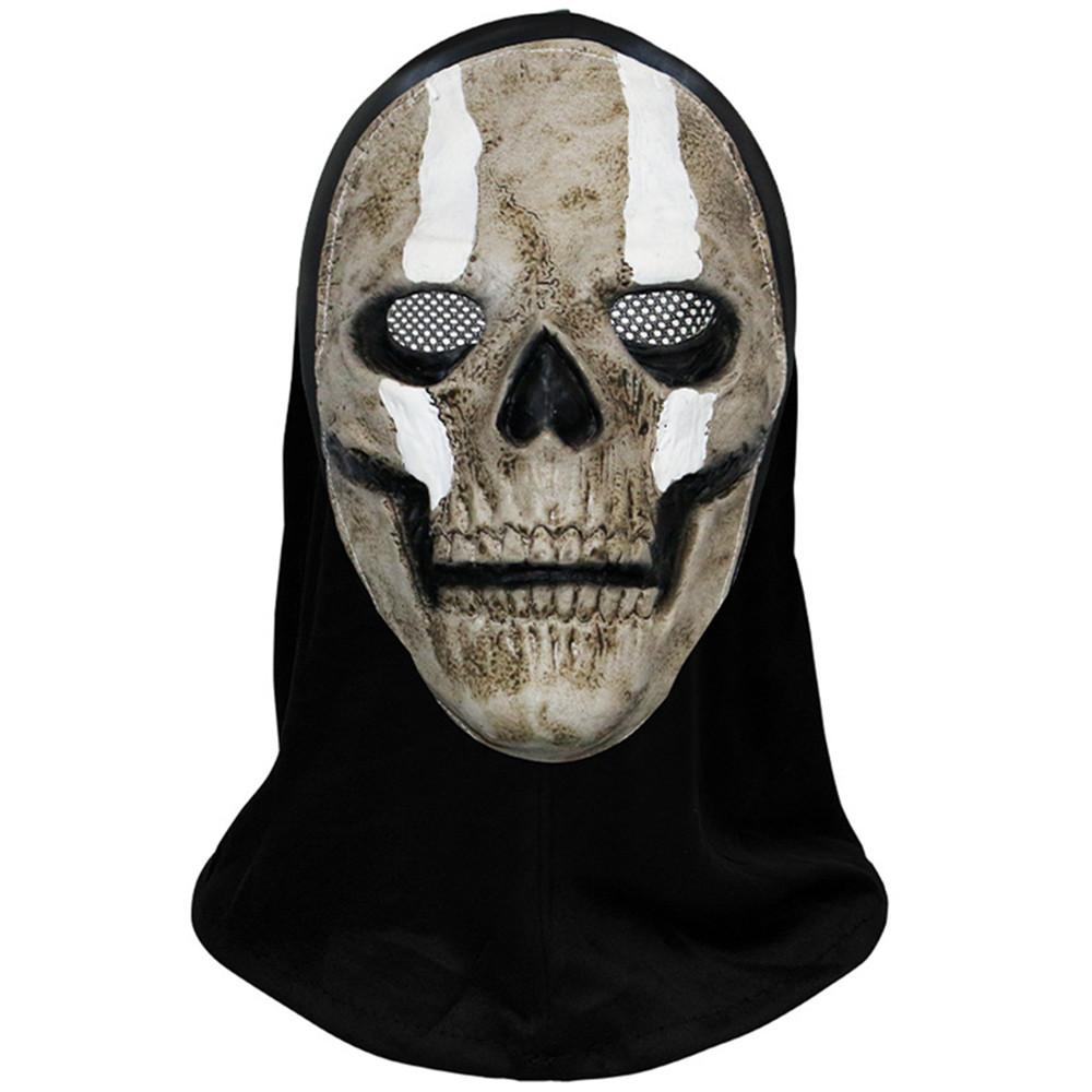 Creepy Halloween Full Head Skull Mask, Adult Entire Head Realistic Latex Helmet, Scary Skeleton