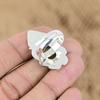 Wedding Gift For Her 925 Silver Natural Fossil Coral Promise Adjustable Ring