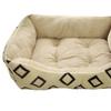 Cat Sofa Thickened High-Elastic Filling with Heightened Rim Neck Protector Soft Flannel Fabric for All-Season Pet Bed for Cats