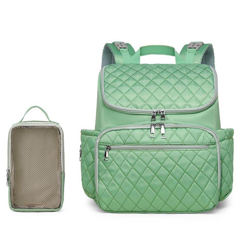 New high-end mommy bag fashion diamond Oxford cloth versatile mother travel large-capacity mother and baby backpack