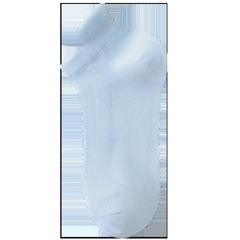 Women's socks, summer thin breathable antibacterial mesh socks, sweet solid color short socks for girls