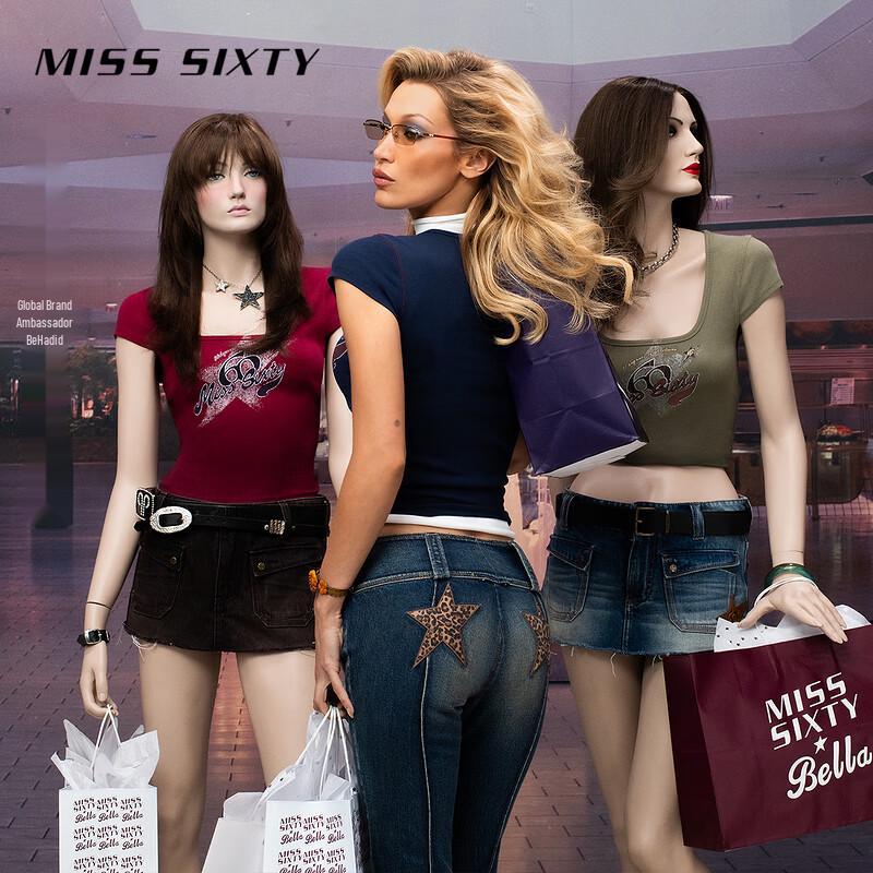 MISS SIXTY x Bella Capsule V-Neck Logo T-Shirt