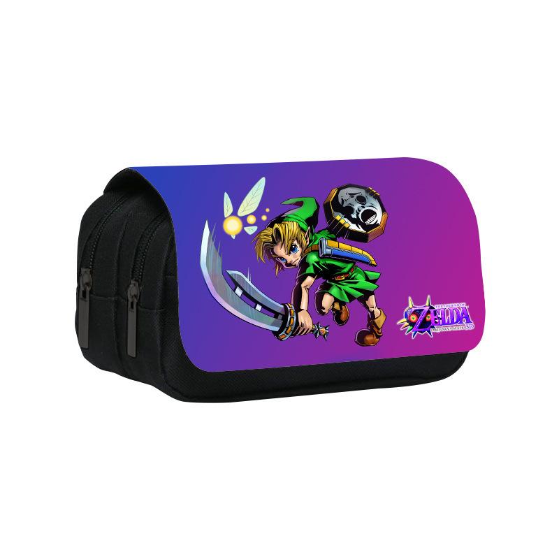 Zelda Legend Double-Layer Pencil Case: King's Tear Design for School Students