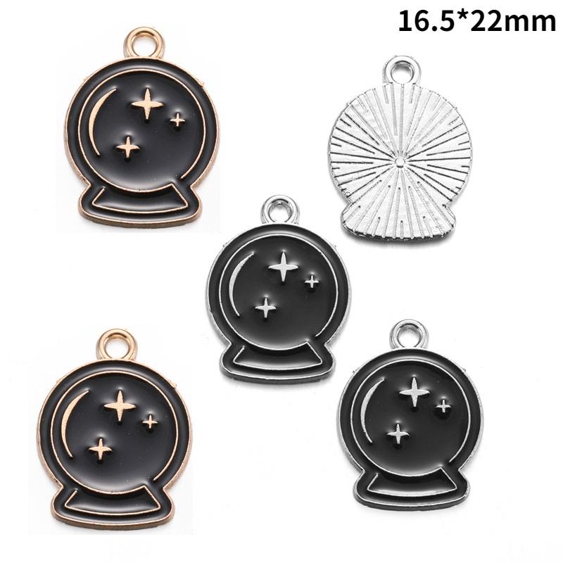 10pcs Enamel Charms Halloween Black Skull Butterfly Charms Pendant Designer CharmsFit Jewelry Making DIY Jewelry Findings W345