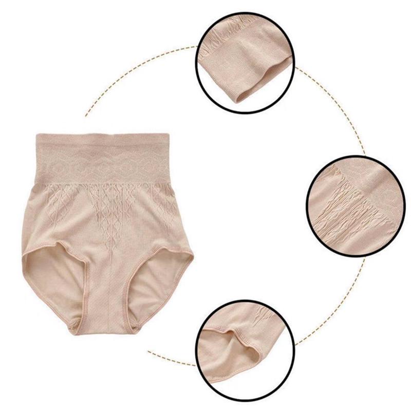Sömlösa damtrosor Hög midja Platt mage Trosor Kroppsformande Underkläder Komfort Buksbyxor efter förlossning