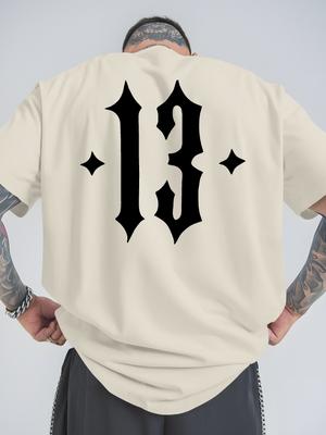 Men's Women Number 13 T Shirt Cotton Tee Streetwear Oversize Summer Novelty Creativity Fashion Loose Top Short Sleeve Breathable
