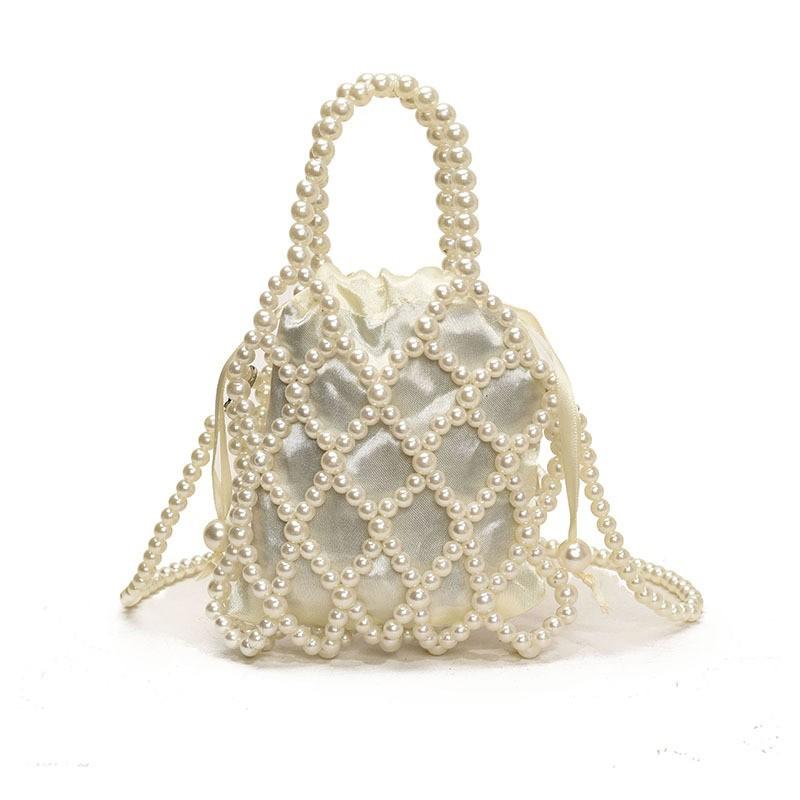 Damen-Einschultertasche Fertigprodukt - Handgewebte Handtasche mit Kettenriemen - Damen-Tasche