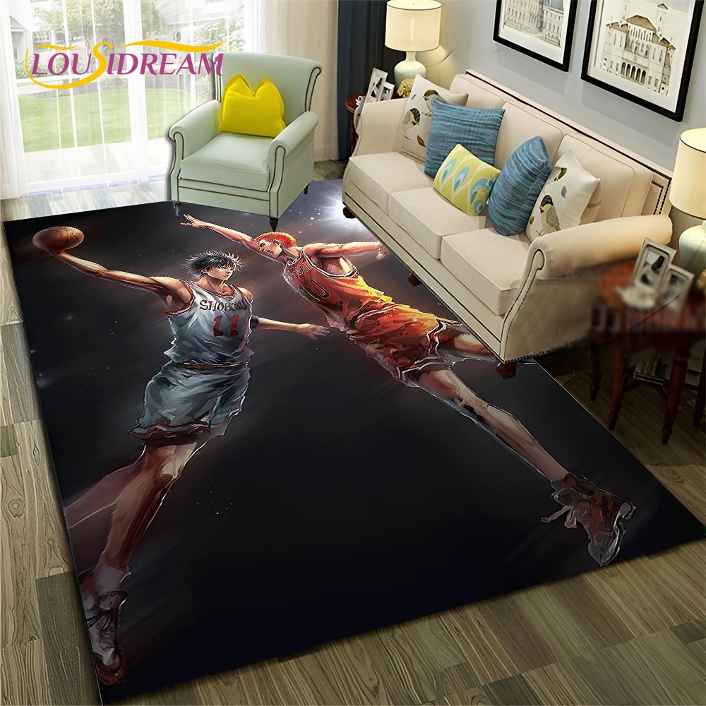 

Anime Slam Dunk 3D Cartoon Basketball Carpet Rug for Home Living Room Bedroom Sofa Doormat Decor,kid Area Rug Non-slip Floor Mat 40x60cm