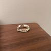 Anello Semplice Retrò Industria Pesante Argento Sterling 925 da Donna Senso di Alta Gamma Lusso Leggero Coreano Ins Vento Freddo Design di Nicchia Gioielleria