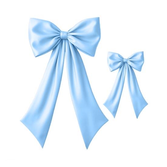 2 Pcs Bow Decor Large And Small Satin Bow Ribbon Tie Room Backdrop Wall Decor for Bachelorette Baby Shower Bridal Shower Birthday Decoration