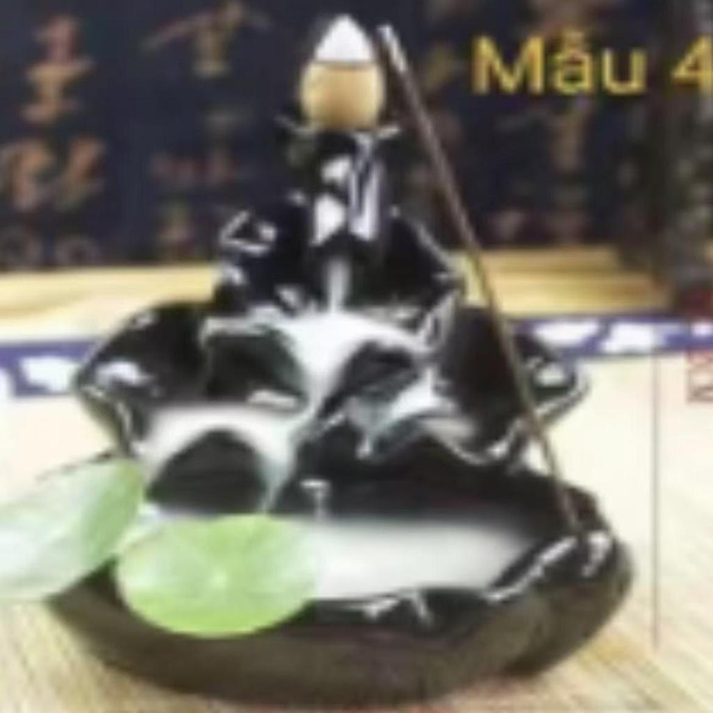 Creative Resin Backflow Incense Burner - Mountain Stream Design, for Sandalwood and Agarwood, Indoor Home Décor