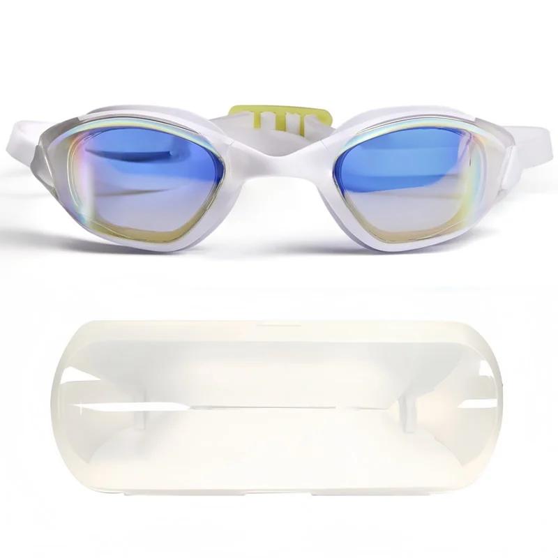 Profesyonel küçük çerçeveli yarış yüzme gözlüğü UV korumalı buğu önleyici sızdırmaz polarize özellikler dalışa uygun erkekler kadınlar gençler