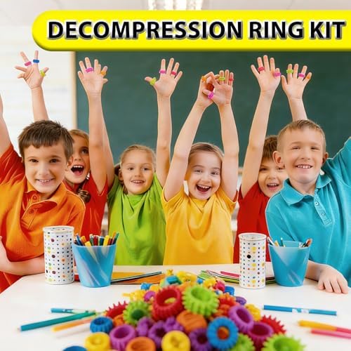 Supecesorio 12-Piece Sensory Fidget Toys Set, Anti-Stress Rings for Kids & Adults, ADHD Focus & Relaxation Therapy Toys