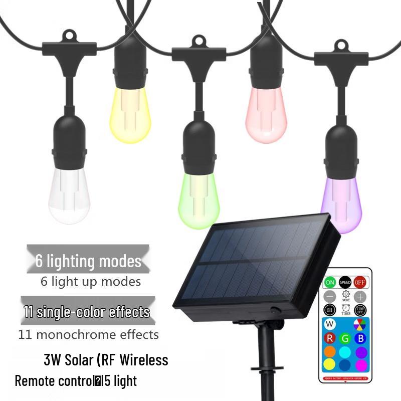 Solar Colorful LED String Lights for Garden & Christmas Decoration