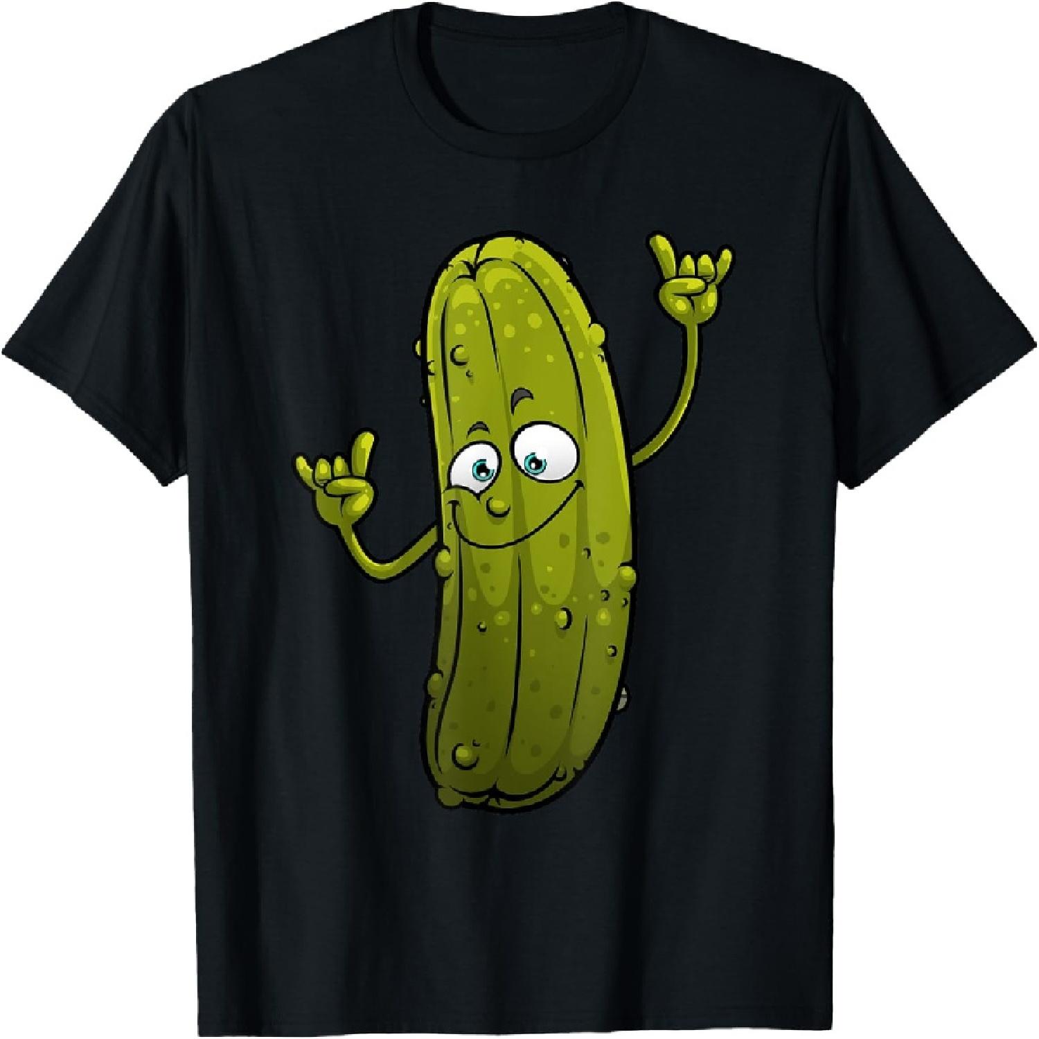 Funny Pickle Designs For Men Women Cucumber Dancing Food T-Shirt XXXXXL разноцветный