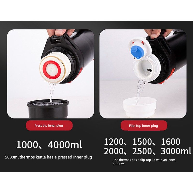 Extra Large Capacity Vacuum Cup Portable 4000Ml Water Cup 5000 Ml Summer Vacuum Cup Outdoor Large Water Kettle