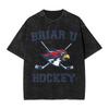 2026 Summer Fashion Trendy Tee Off Campus Briar University Hockey Washed T Shirt Streetwear Hip Hop Novelty T-Shirts Tees