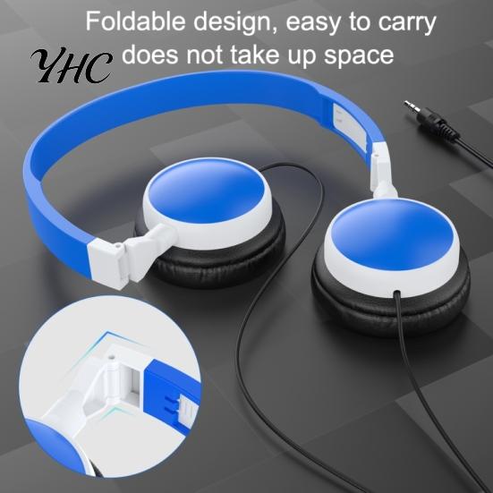 Wired Foldable 3.5mm HiFi Audio Bass Headset Gaming Headphone for Phone/Tablet