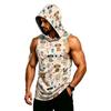 Men's Sleeveless Hooded Tank Top Muscle Fit Breathable Quick Dry Workout Gym Vest for Training Running