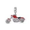 S925 Sterling Silver Růžová Černá Motocykl Auto Kolo Visací přívěsek Bead Fit Originální náramek přívěsek DIY pro ženy šperky