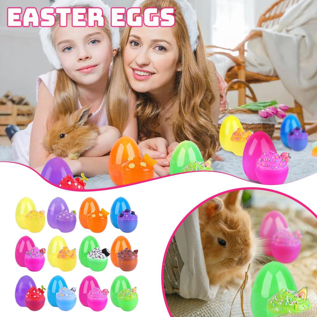 Easter Egg Toy, 12 Easter Eggs, 12 Slimes, Funny Toys, Easter Egg Game, Gift Decoration Props For Kids