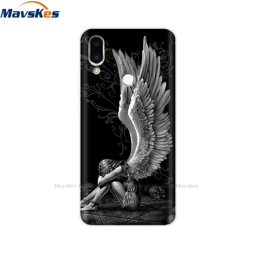 Soft TPU Case for Meizu Note 9 Cat Animal Flower Printed Protective Silicone Covers Phone Shells Bags Bumper for Meizu Note9