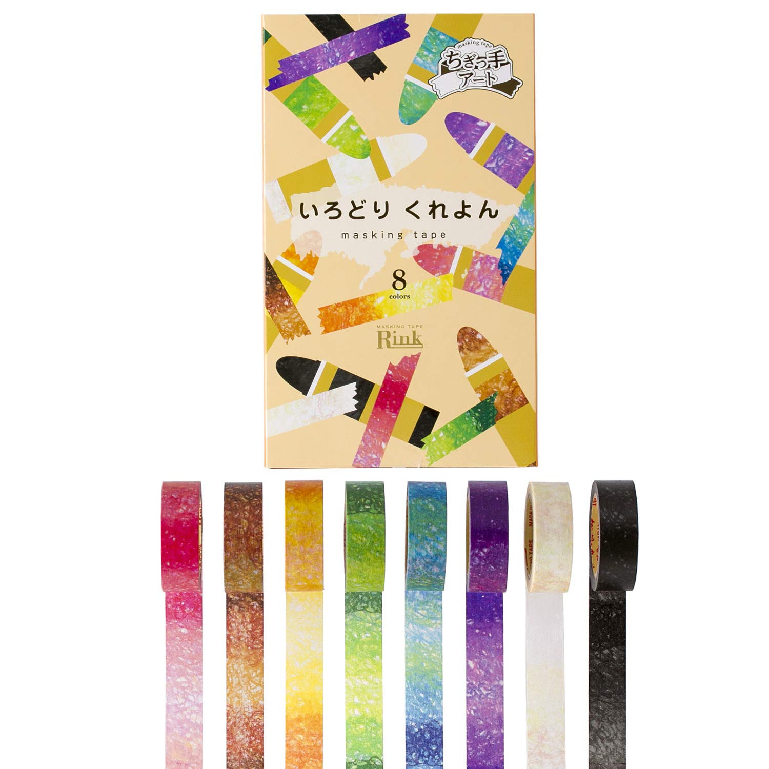 

Лента Rinley Tape Малярная лента Rink Tear Art Irodori Kureyon 8 цветов IR010048P