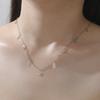 My Shape Leaf Charms Choker CZ Crystal Jewelry for Women Delicate Silver Plated Necklace Minimalist Gifts 2025 Trend