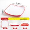 White Melamine Rectangular Banquet Plate - Large Size for Hotel Tableware, Perfect for Steamed Fish and Creative Stir-fry Dishes