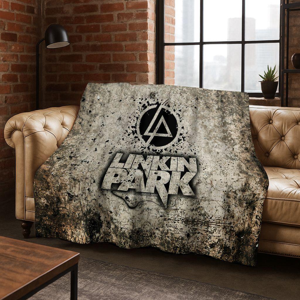 Classic L-Linkin Park Sign Rock Band Art Flannel Blanket,Cozy Soft Throw Blanket for Home Bedroom Bed Sofa Picnic Cover Gift Kid