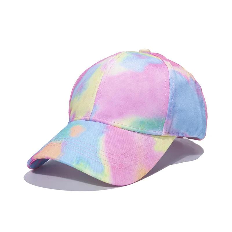 New Unisex Outdoor Fashion Graffiti Printing Baseball Cap Europe  Men Tie Dye Adjustable Hats Summer Hip Hop Snapback Dad Hat