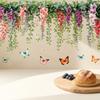Green Leaves and Butterflies Wall Decals Nature Inspired Removable Wall Sticker for Living Room Bedroom Nursery Office Cafe