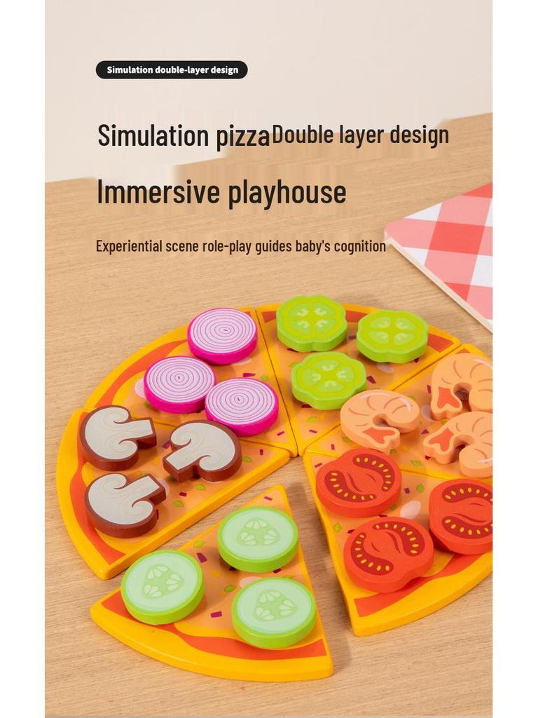 Toddler Pretend Play Pizza & Cookies Velcro Set - Immersive Simulation Toy Gifts