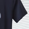 Damen-T-Shirt mit Rundhalsausschnitt, kurzen Ärmeln und Stickerei